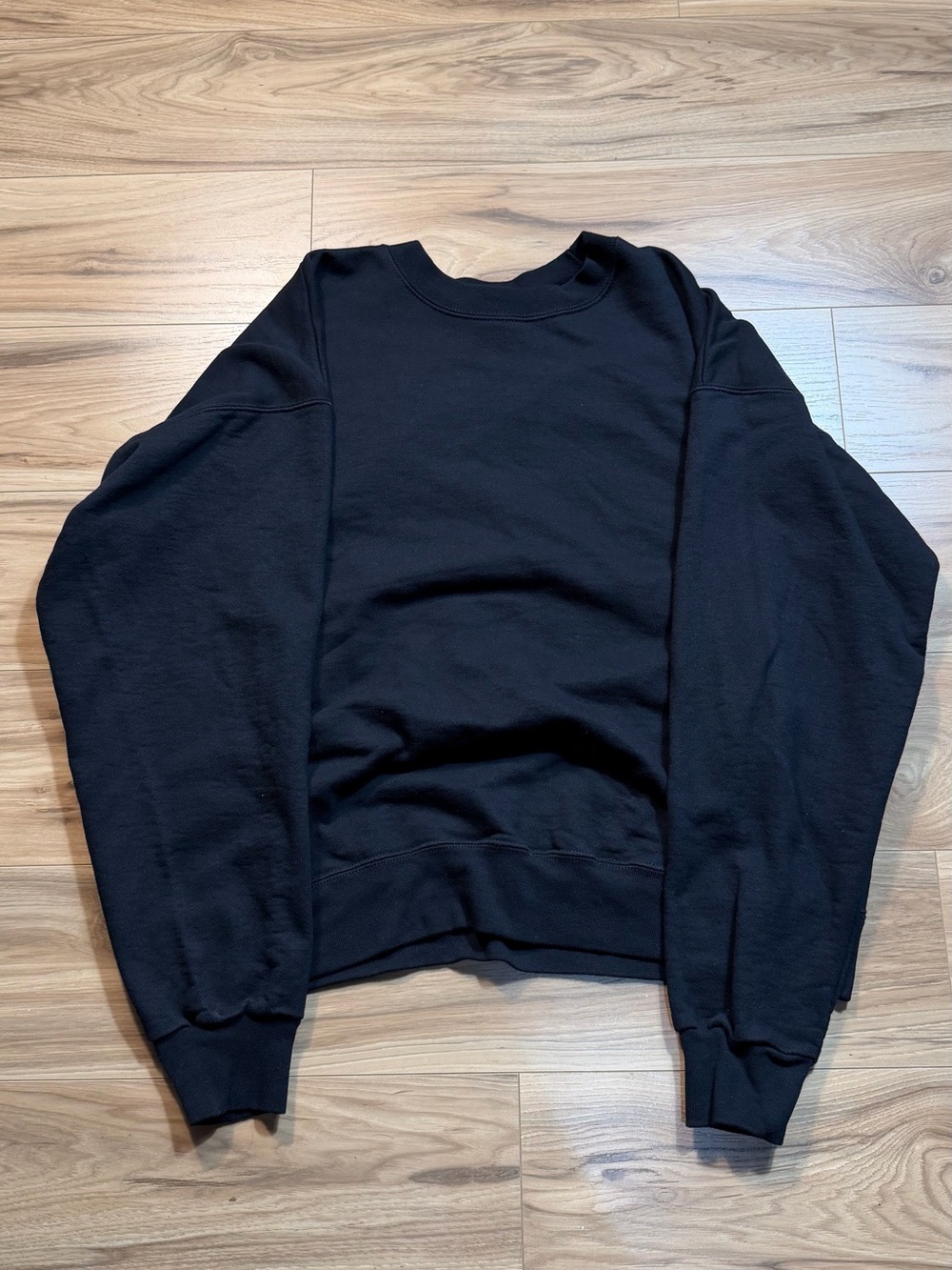 Hanes Black Cotton Crewneck Sweatshirt